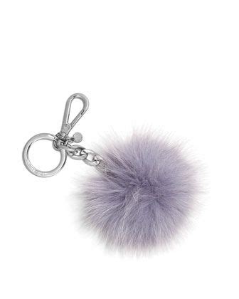 michael kors tassel keychain|michael kors fox fur keychain.